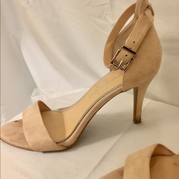 Jessica Simpson Open Toe Heels Cream sz 8 - Picture 5 of 10